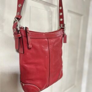 Coach Red Leather Bag